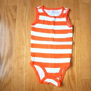 Carter's 24M Orange and White Bodysuit